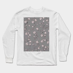 Floral Pattern 90' lofi: Vintage Tapestry Meadows Magnet Long Sleeve T-Shirt